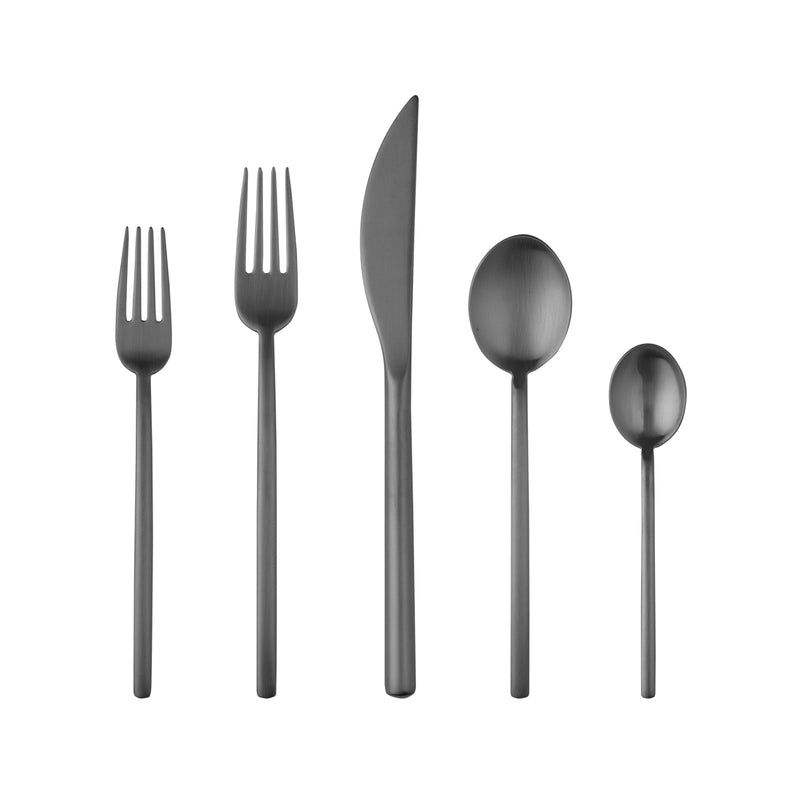 Due Ice Flatware Set, Oro Nero - BlueJay Avenue