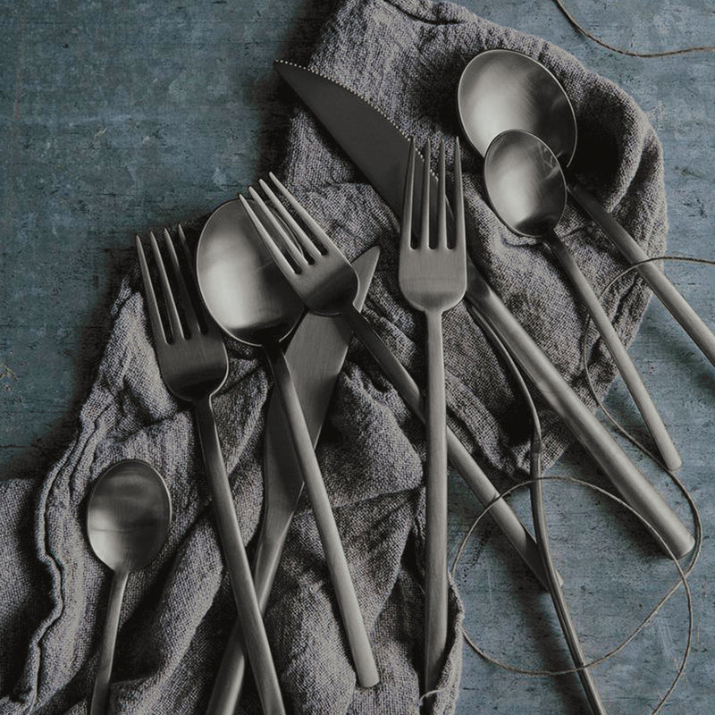 Due Ice Flatware Set, Oro Nero - BlueJay Avenue