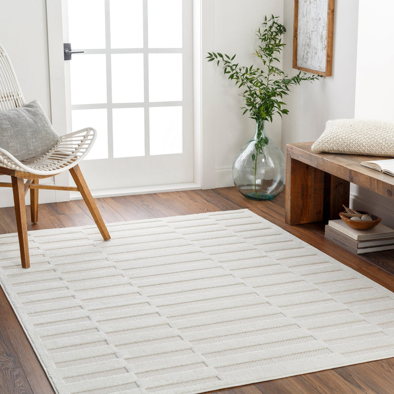 Emery Outdoor White Rug - BlueJay Avenue