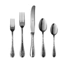 Epoque Oro Nero Flatware Set - BlueJay Avenue