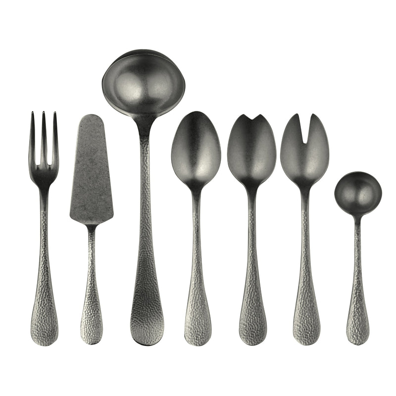 Epoque Titanium Coating 7 Pcs Pewter Finish Serving Set - BlueJay Avenue