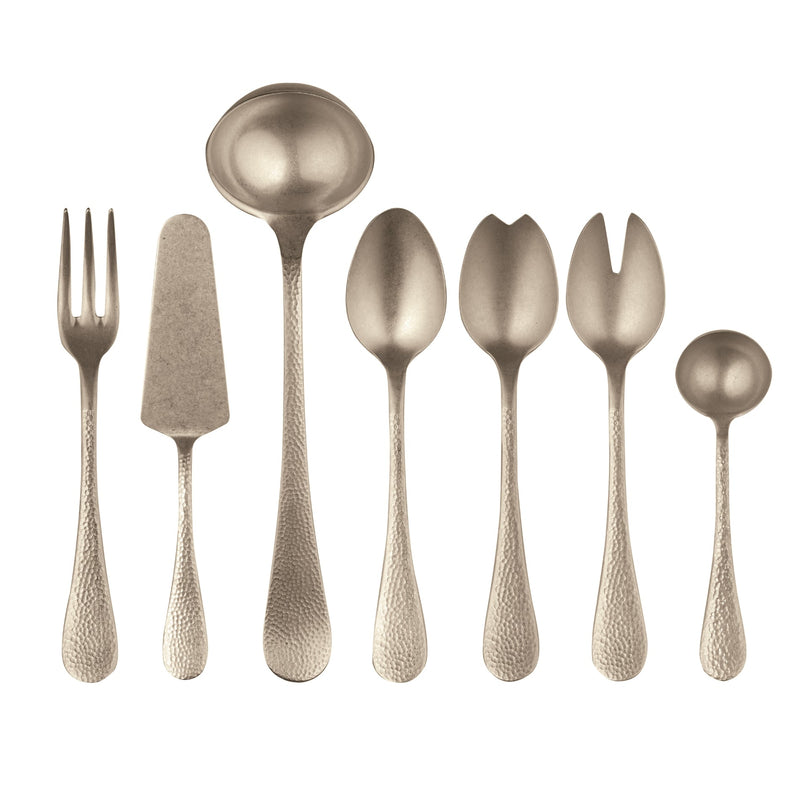 Epoque Titanium Coating 7 Pcs Pewter Finish Serving Set - BlueJay Avenue