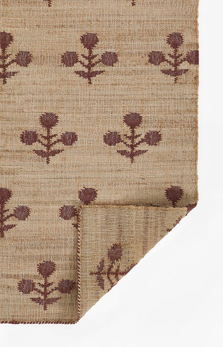 Erin Gates by Momeni Orchard Bloom Rust Hand Woven Wool and Jute Area Rug - BlueJay Avenue