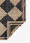 Erin Gates by Momeni Orchard Diamond Jute Area Rug, Black - BlueJay Avenue