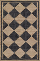 Erin Gates by Momeni Orchard Diamond Jute Area Rug, Black - BlueJay Avenue