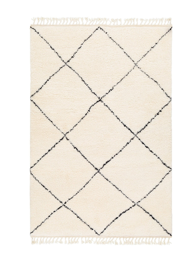 Fiji Cream & Black Area Rug. - BlueJay Avenue