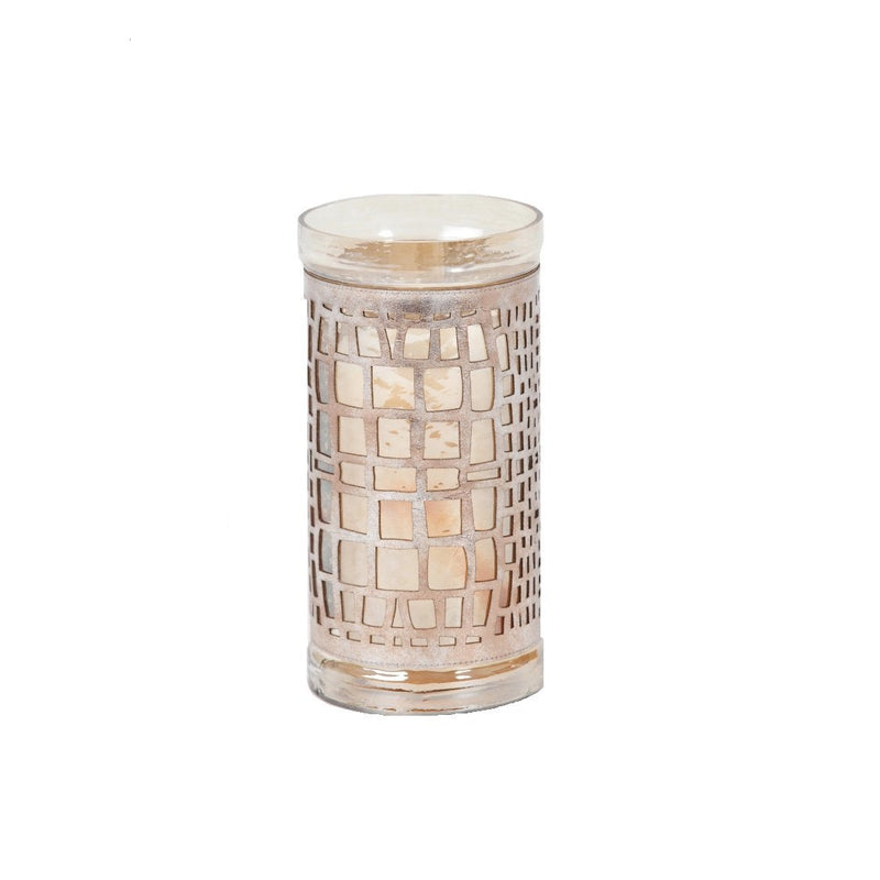 Filligree Glass Candle Holder, Copper - BlueJay Avenue