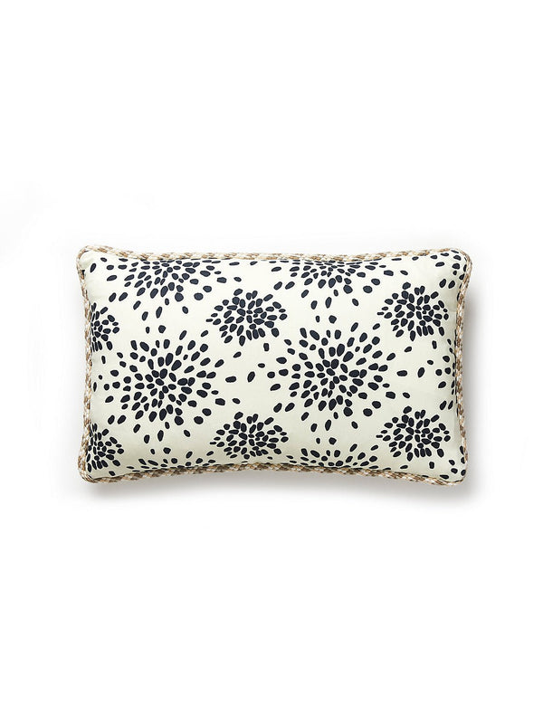 Fireworks Lumbar Pillow, Black On Off-white - BlueJay Avenue