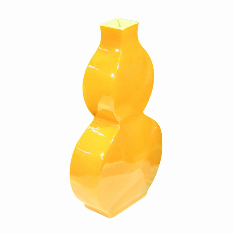 Flat Gourd Vase, Yellow - BlueJay Avenue
