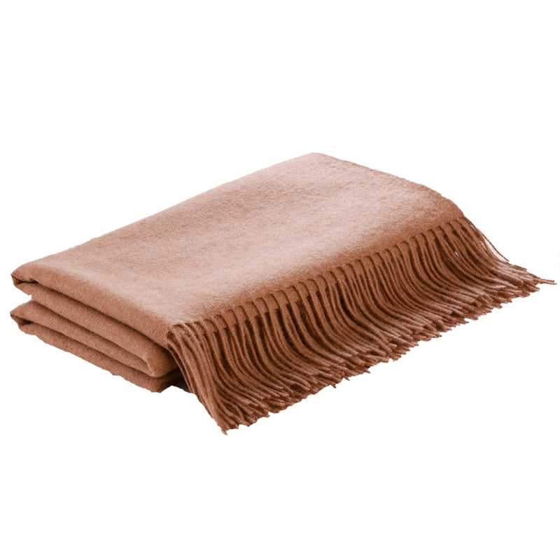 Flatweave Camel Throw, Camel - BlueJay Avenue