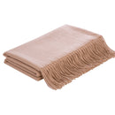 Flatweave Camel Throw, White - BlueJay Avenue