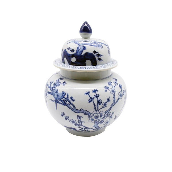 Flower Bird Ginger Jar - BlueJay Avenue