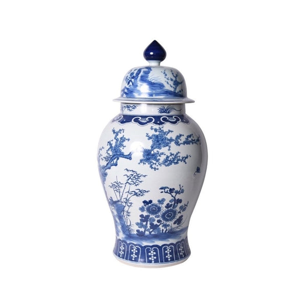 Four Season Plants Porcelain Temple Jar, Large - BlueJay Avenue