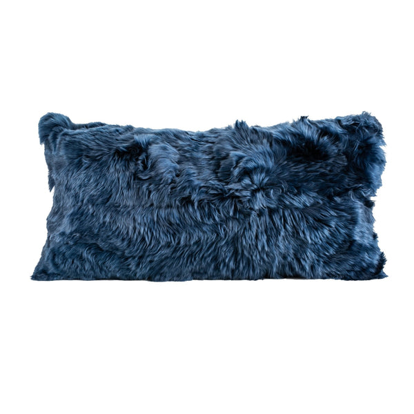 Fur Alpaca Pillow with Insert, Daphne, 11" x 22" - BlueJay Avenue