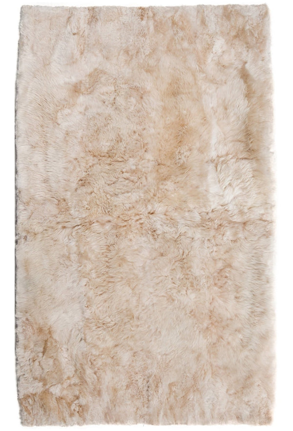 Fur Alpaca Rug, Beige - BlueJay Avenue