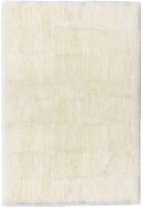 Fur Alpaca Rug, Beige - BlueJay Avenue