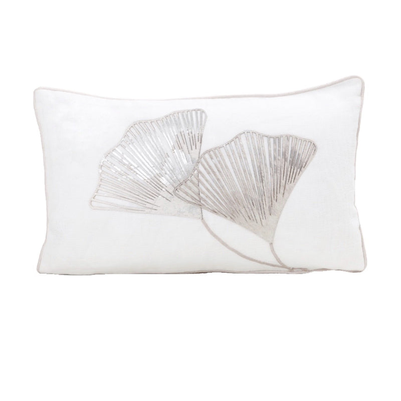 Ginko Hair-on-Hide Lumbar Pillow Cover with Insert - BlueJay Avenue