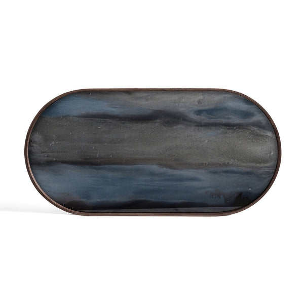 Graphite Glass Serving Tray - BlueJay Avenue