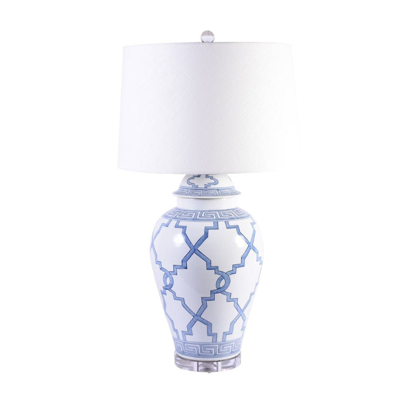 Greek Key Grids Lamp - BlueJay Avenue