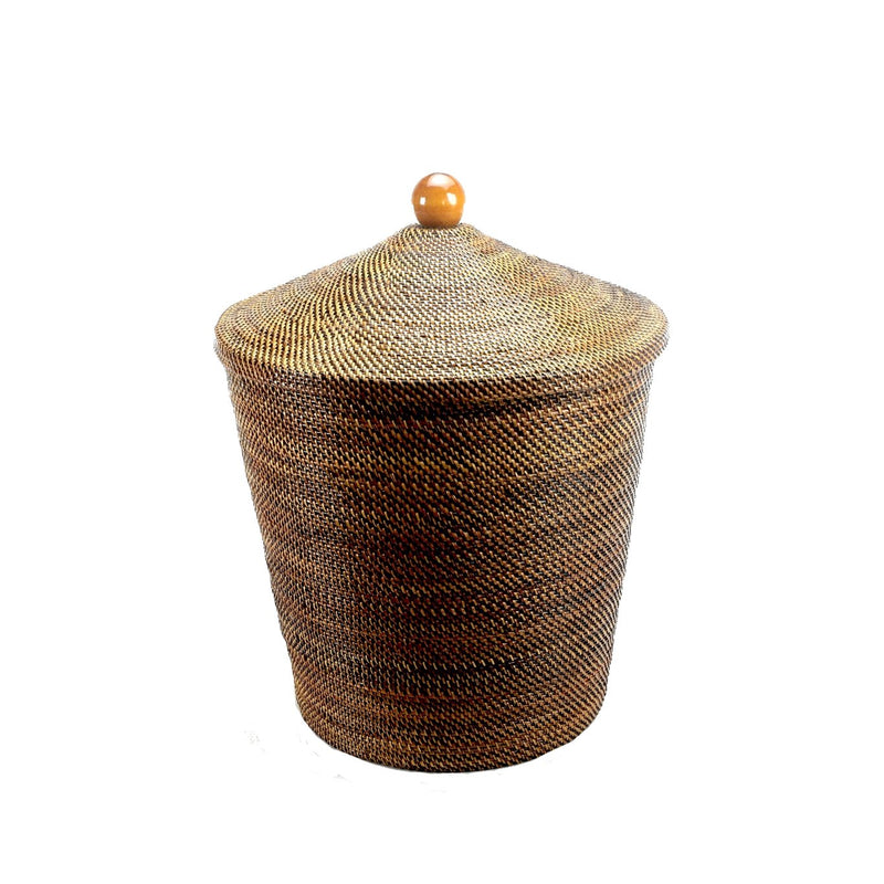 Hand Woven Basket With Cover - BlueJay Avenue