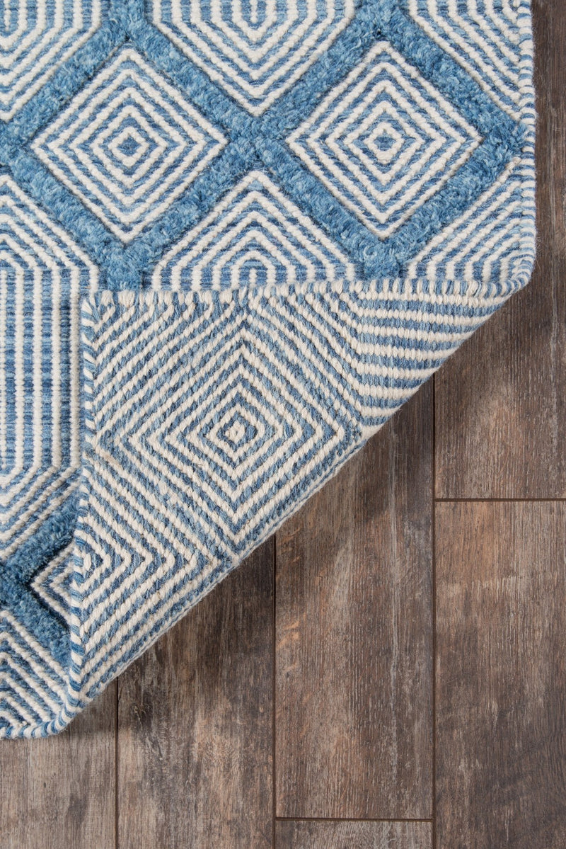 Hand Woven Wool Area Rug, Blue - BlueJay Avenue