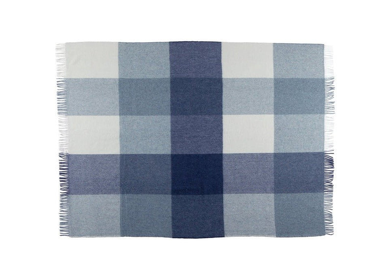 Hattarvik Alpaca And Wool Throw Blanket, Blue - BlueJay Avenue