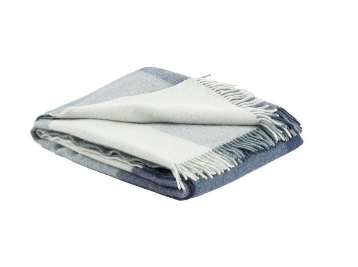 Hattarvik Alpaca And Wool Throw Blanket, Blue - BlueJay Avenue