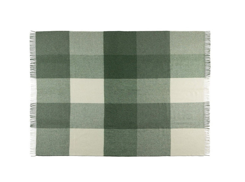 Hattarvik Alpaca And Wool Throw Blanket, Green - BlueJay Avenue