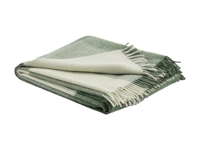 Hattarvik Alpaca And Wool Throw Blanket, Green - BlueJay Avenue