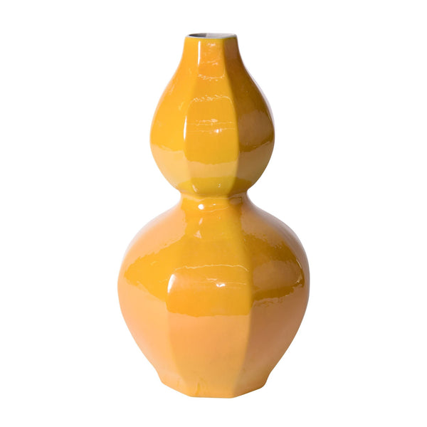 Hex Gourd Vase, Imperial Yellow - BlueJay Avenue