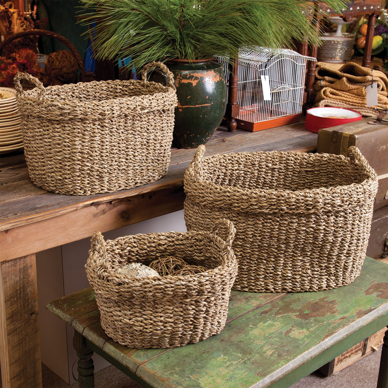 Houghton Oval Baskets, Set of 3 - BlueJay Avenue