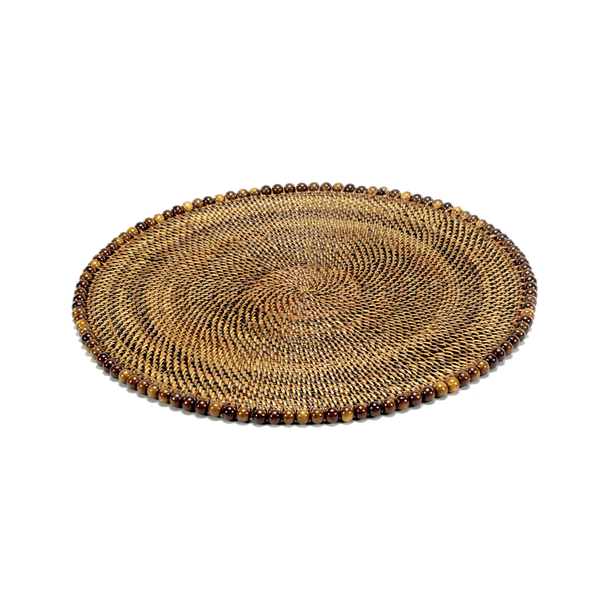 Calaisio Hand Woven Placemat With Beads, Set of 4