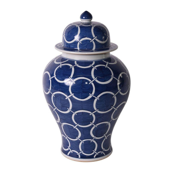 Indigo Blue Circle Temple Jar - BlueJay Avenue