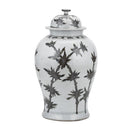 Indigo Temple Jar Bamboo Motif - BlueJay Avenue