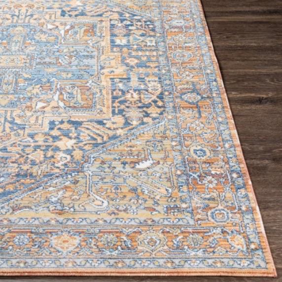 Iris Iris Navy Blue Area Rug - BlueJay Avenue