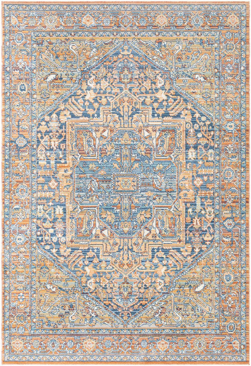 Iris Iris Navy Blue Area Rug - BlueJay Avenue