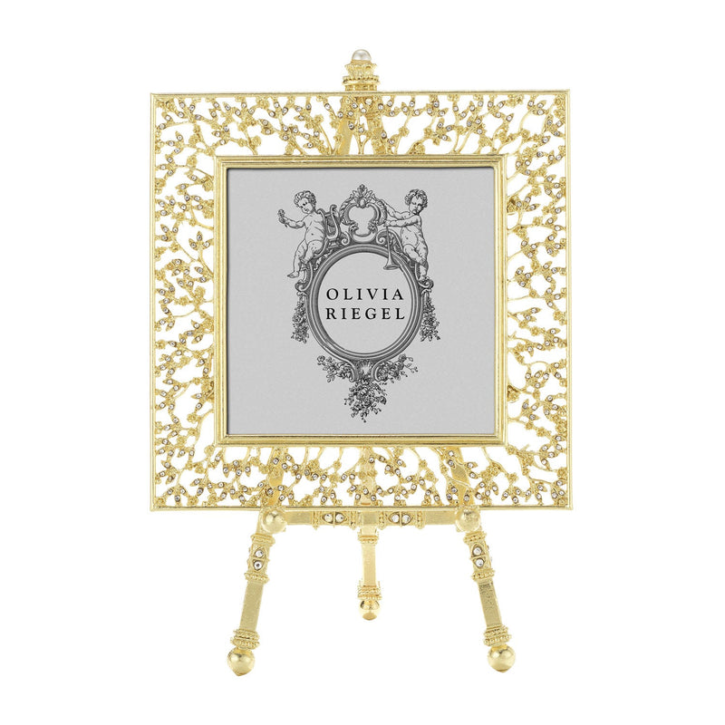 Isadora Gold Photo Frame on Easel - BlueJay Avenue