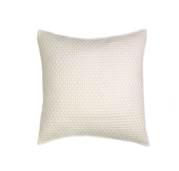 Ivory Textured Pillow Cover with Insert, 18x18" - BlueJay Avenue