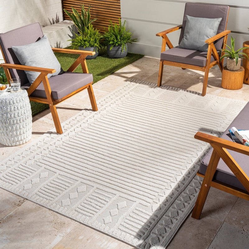 Kaleen Outdoor White Rug - BlueJay Avenue