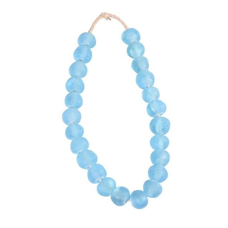 Kesia Sea Glass Beads, Aqua Blue - BlueJay Avenue