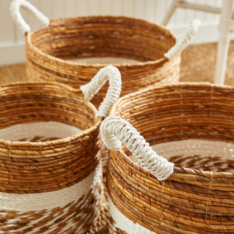 Key Largo Round Baskets, Set of 3 - BlueJay Avenue