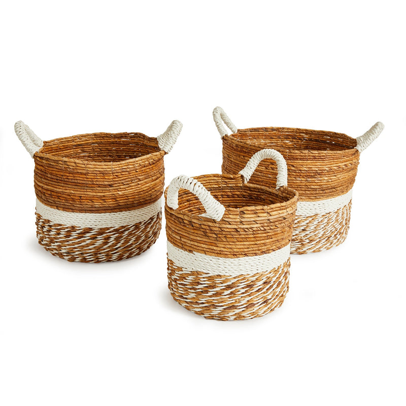 Key Largo Round Baskets, Set of 3 - BlueJay Avenue