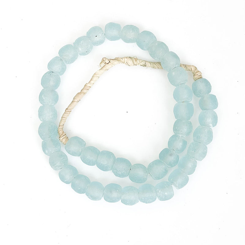 Kyrie Mini Sea Glass Beads, Aqua Blue - BlueJay Avenue