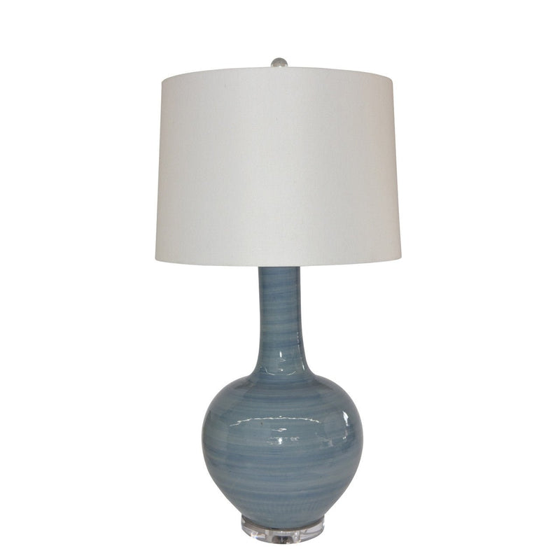 Lake Blue Globular Vase Table Lamp - BlueJay Avenue