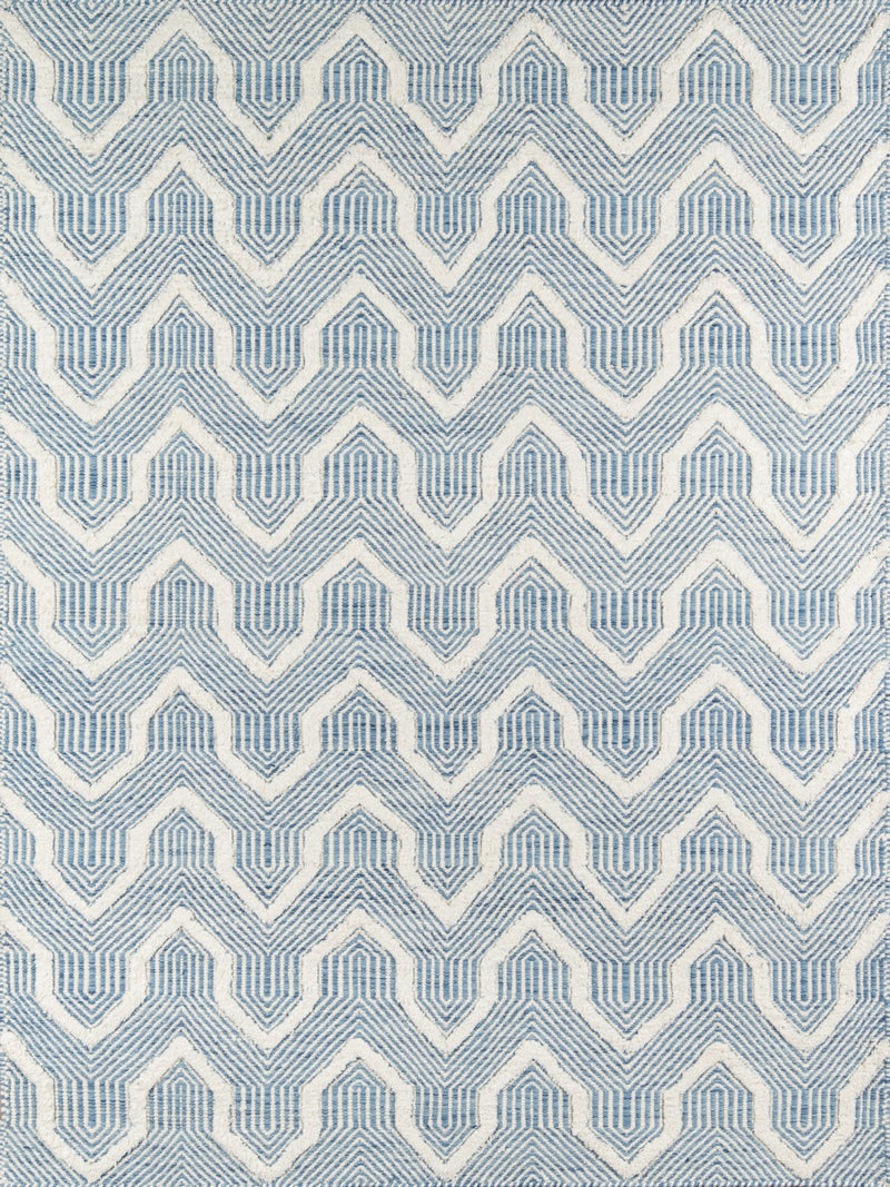 Langdon Hand Woven Wool Area Rug, Blue - BlueJay Avenue