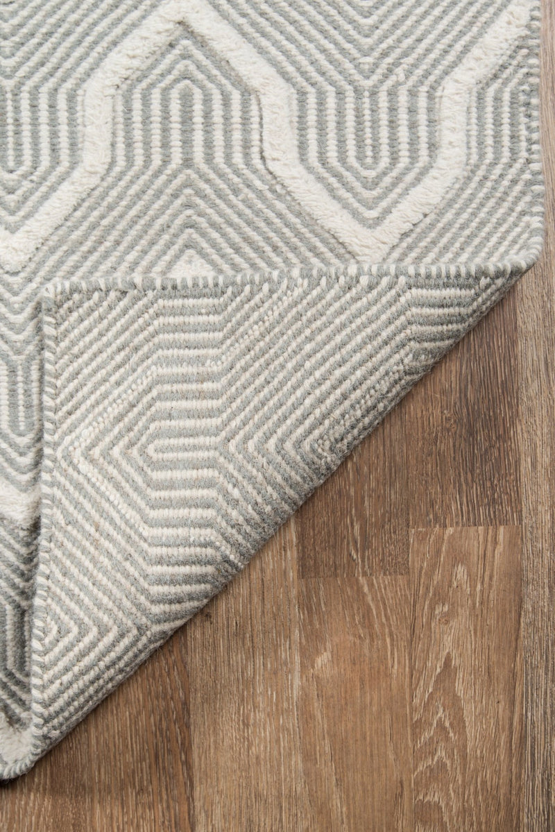 Langdon Hand Woven Wool Area Rug, Gray - BlueJay Avenue