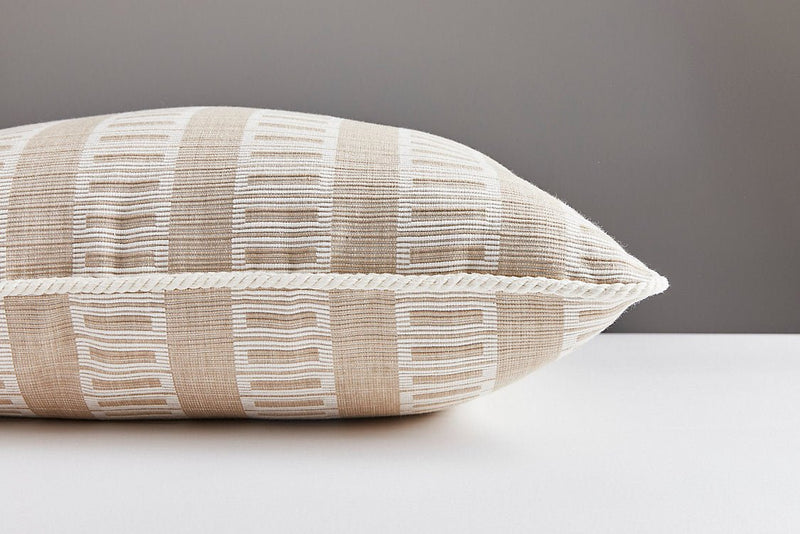 Lark Stripe Pillow, Sand Dollar - BlueJay Avenue