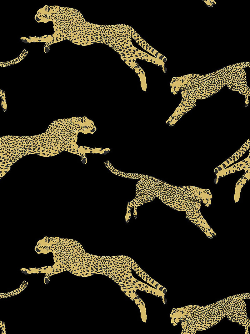 Leaping Cheetah Wallpaper, Black Magic - BlueJay Avenue