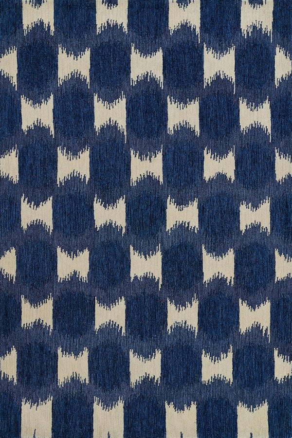 Leiden Blue Wool Area Rug - BlueJay Avenue