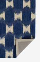 Leiden Blue Wool Area Rug - BlueJay Avenue